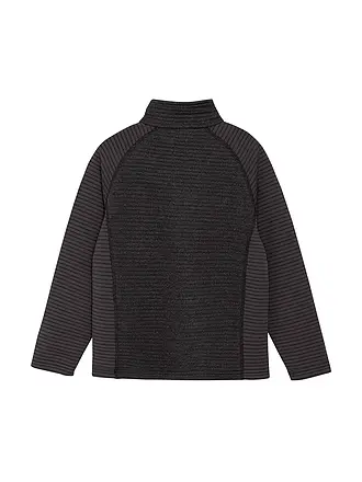 COLOR KIDS | Camiseta interior con cremallera para niños, forro polar, jersey a rayas | schwarz